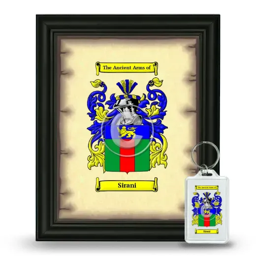 Sirani Framed Coat of Arms and Keychain - Black