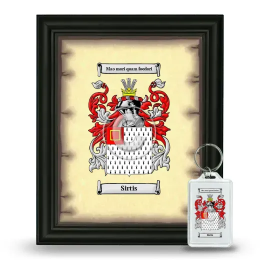 Sirtis Framed Coat of Arms and Keychain - Black