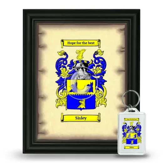 Sisley Framed Coat of Arms and Keychain - Black