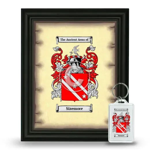 Sizemore Framed Coat of Arms and Keychain - Black