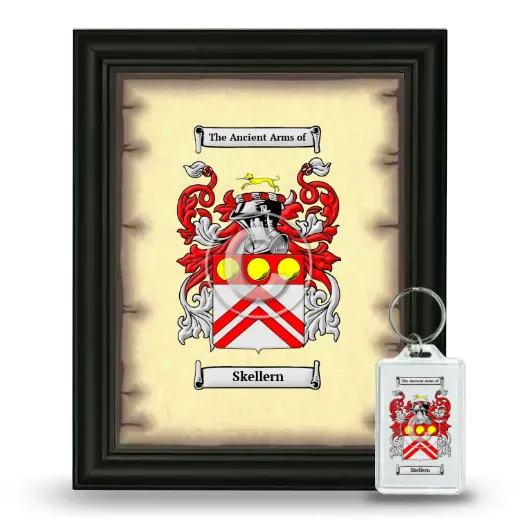 Skellern Framed Coat of Arms and Keychain - Black