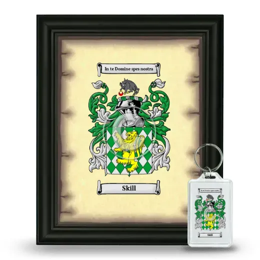 Skill Framed Coat of Arms and Keychain - Black