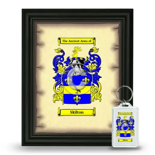 Skilton Framed Coat of Arms and Keychain - Black