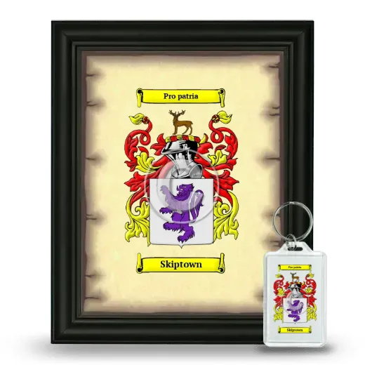 Skiptown Framed Coat of Arms and Keychain - Black