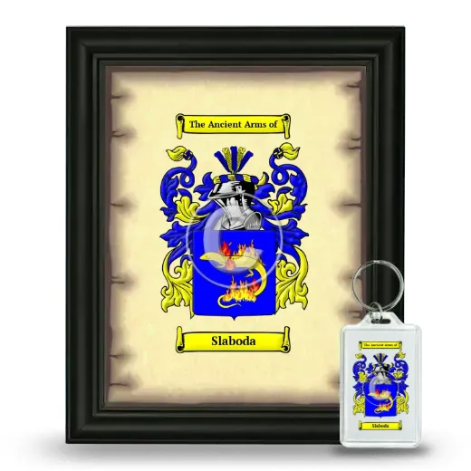 Slaboda Framed Coat of Arms and Keychain - Black