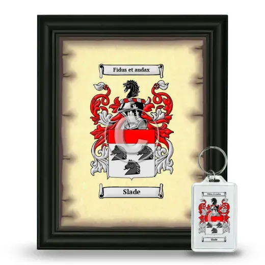 Slade Framed Coat of Arms and Keychain - Black
