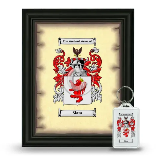 Slam Framed Coat of Arms and Keychain - Black