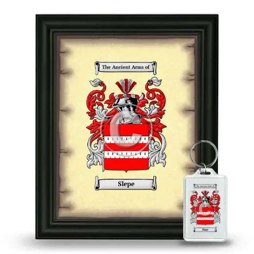 Slepe Framed Coat of Arms and Keychain - Black