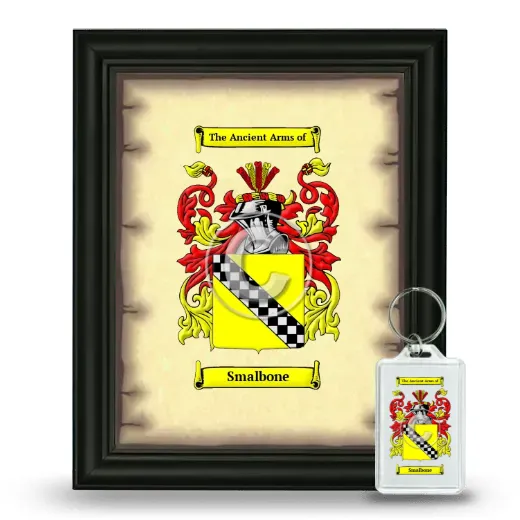 Smalbone Framed Coat of Arms and Keychain - Black