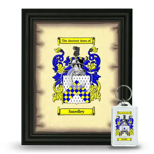 Smedley Framed Coat of Arms and Keychain - Black