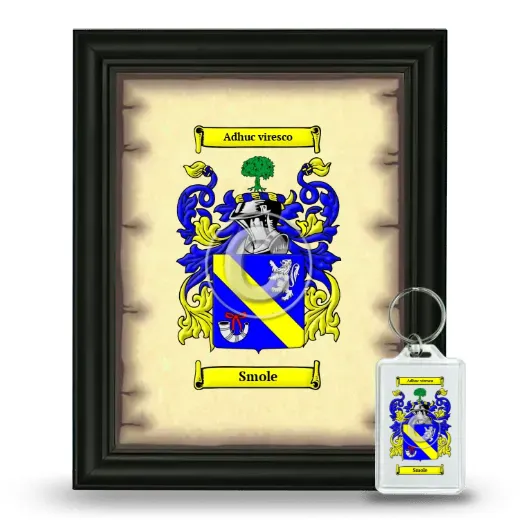 Smole Framed Coat of Arms and Keychain - Black