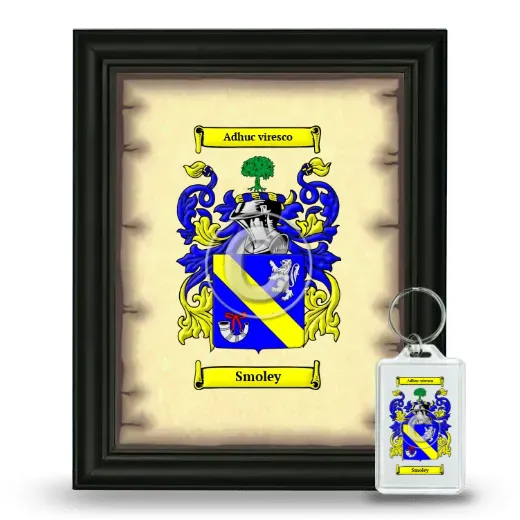 Smoley Framed Coat of Arms and Keychain - Black