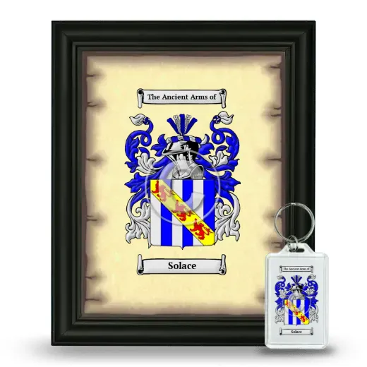 Solace Framed Coat of Arms and Keychain - Black