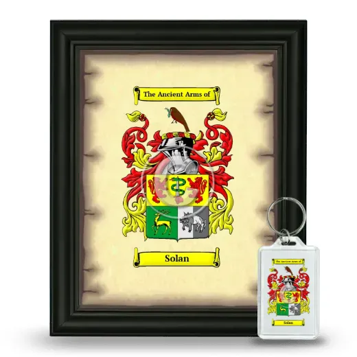 Solan Framed Coat of Arms and Keychain - Black