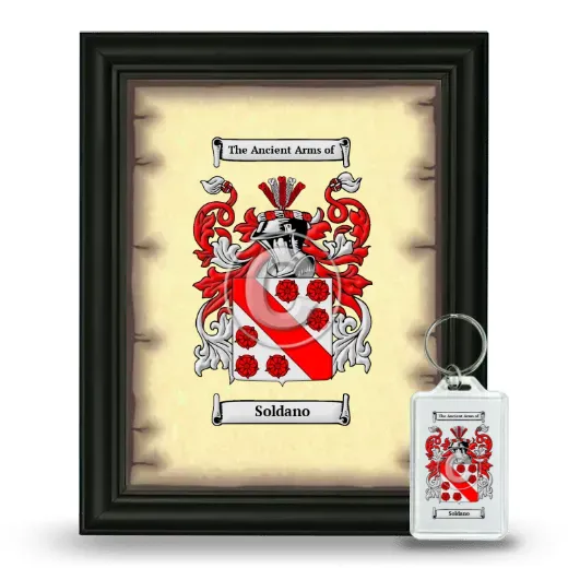 Soldano Framed Coat of Arms and Keychain - Black