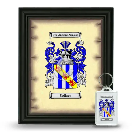 Sollace Framed Coat of Arms and Keychain - Black
