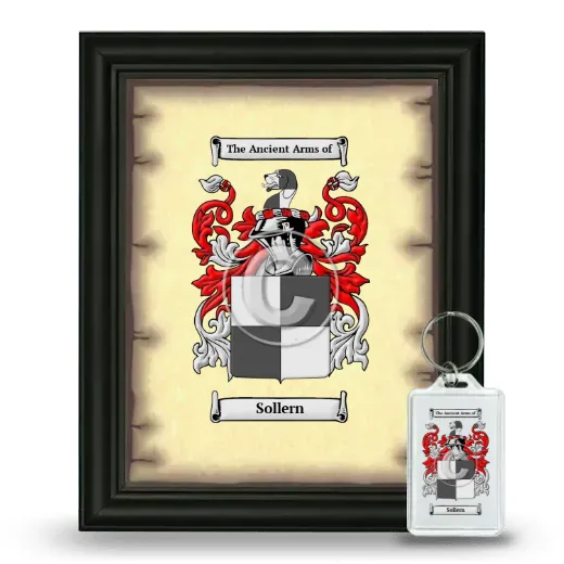 Sollern Framed Coat of Arms and Keychain - Black