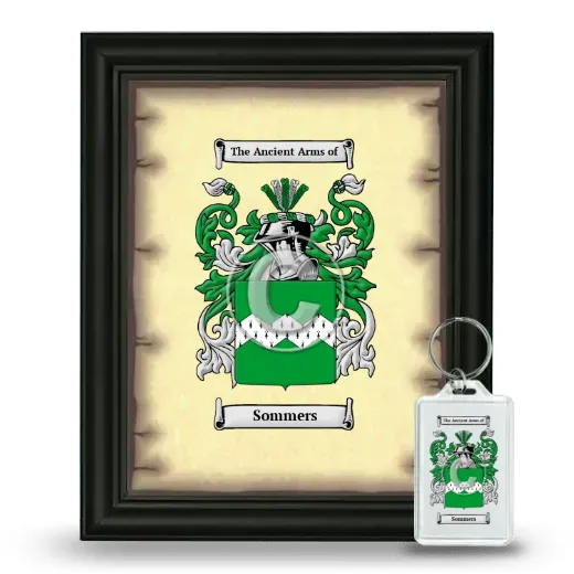 Sommers Framed Coat of Arms and Keychain - Black