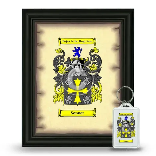 Sonner Framed Coat of Arms and Keychain - Black