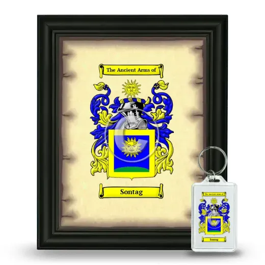 Sontag Framed Coat of Arms and Keychain - Black