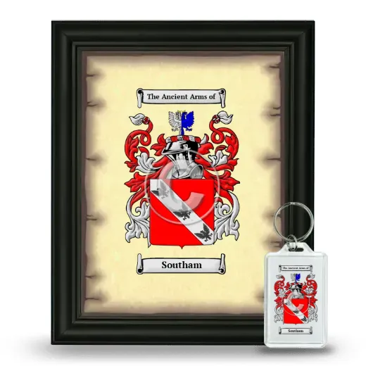 Southam Framed Coat of Arms and Keychain - Black