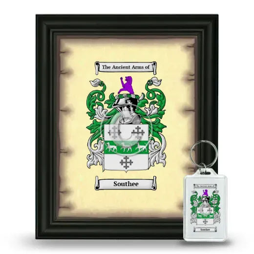 Southee Framed Coat of Arms and Keychain - Black