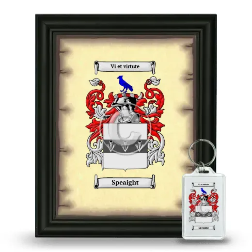 Speaight Framed Coat of Arms and Keychain - Black