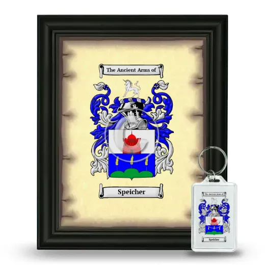 Speicher Framed Coat of Arms and Keychain - Black