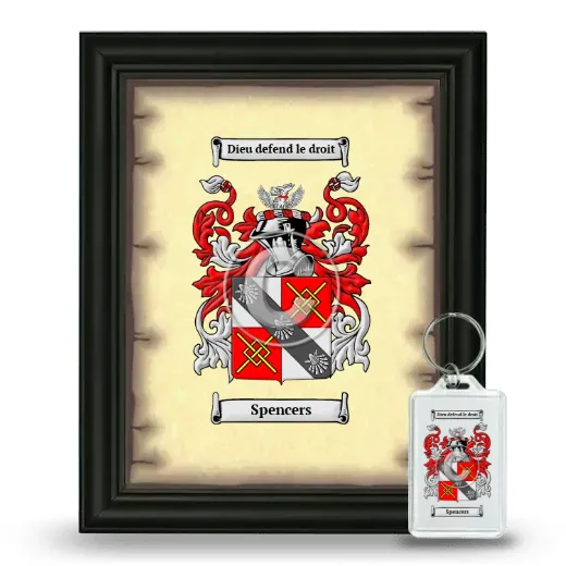Spencers Framed Coat of Arms and Keychain - Black