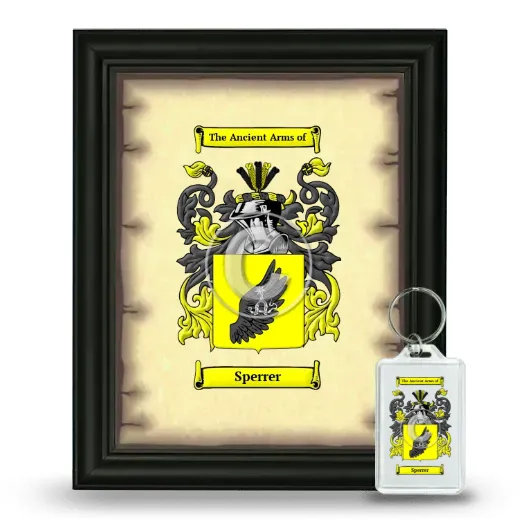 Sperrer Framed Coat of Arms and Keychain - Black