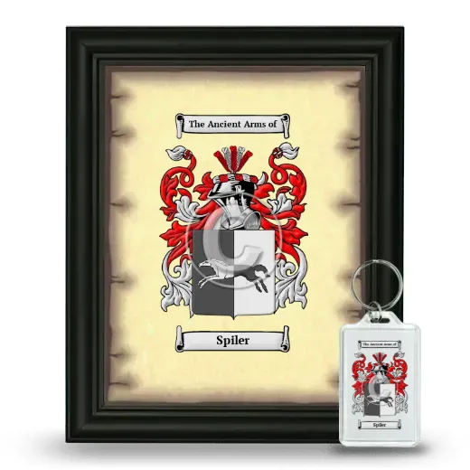 Spiler Framed Coat of Arms and Keychain - Black