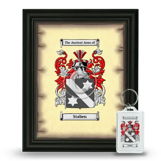 Staben Framed Coat of Arms and Keychain - Black