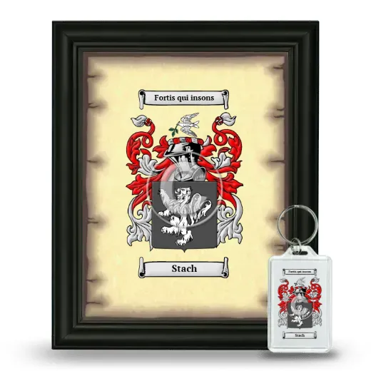 Stach Framed Coat of Arms and Keychain - Black