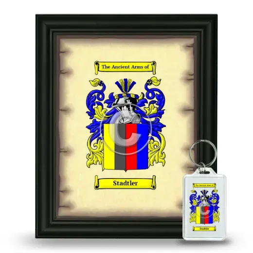 Stadtler Framed Coat of Arms and Keychain - Black