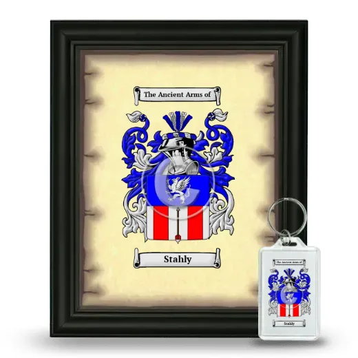 Stahly Framed Coat of Arms and Keychain - Black
