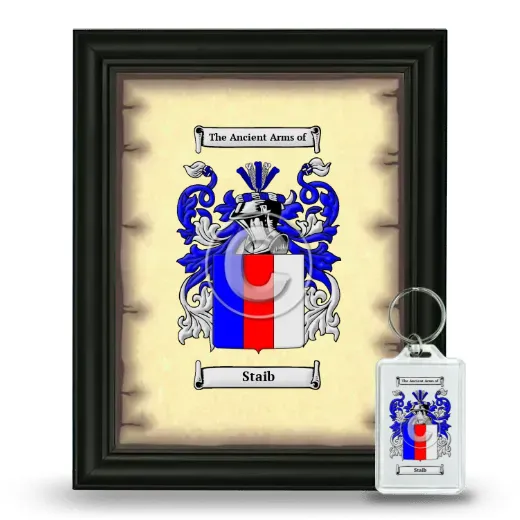 Staib Framed Coat of Arms and Keychain - Black