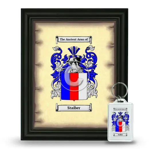 Staiber Framed Coat of Arms and Keychain - Black