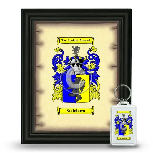 Stainburn Framed Coat of Arms and Keychain - Black