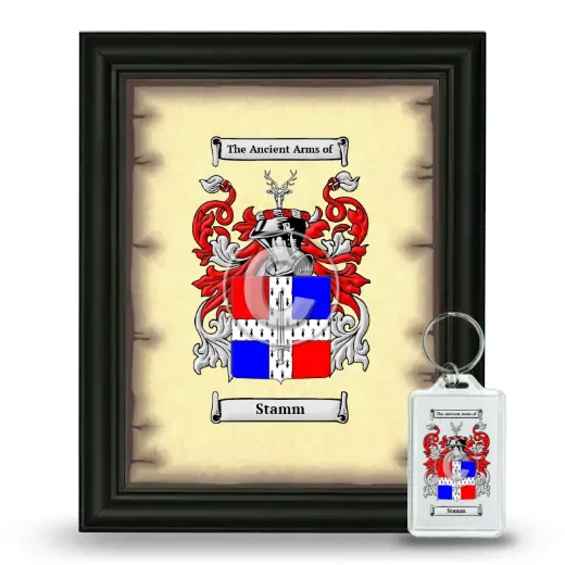 Stamm Framed Coat of Arms and Keychain - Black