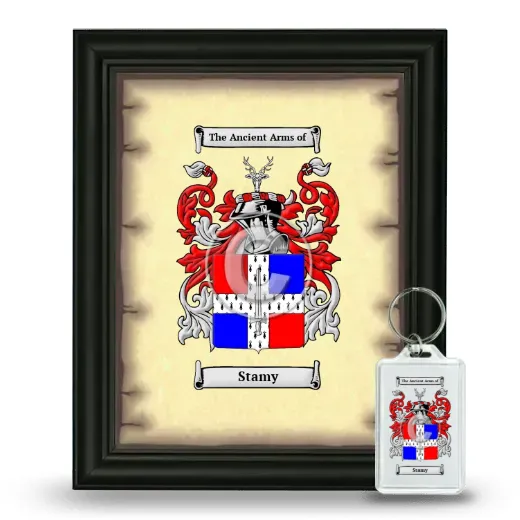 Stamy Framed Coat of Arms and Keychain - Black