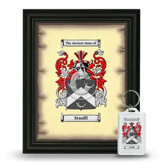 Stanfil Framed Coat of Arms and Keychain - Black