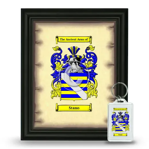 Stano Framed Coat of Arms and Keychain - Black