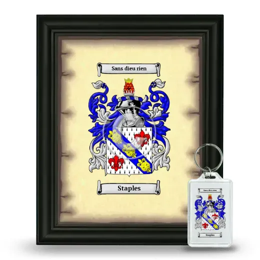 Staples Framed Coat of Arms and Keychain - Black