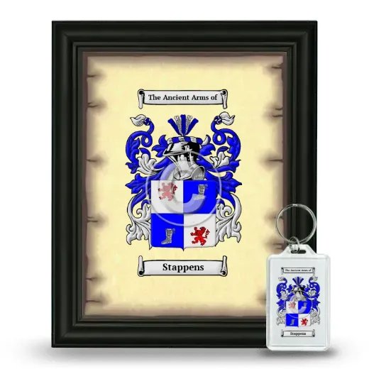 Stappens Framed Coat of Arms and Keychain - Black