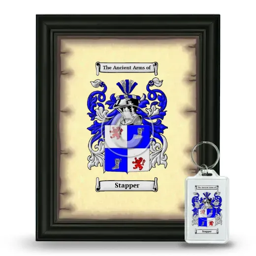 Stapper Framed Coat of Arms and Keychain - Black