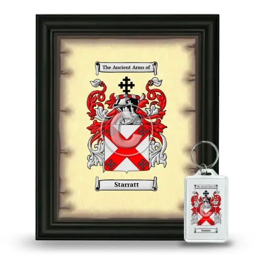 Starratt Framed Coat of Arms and Keychain - Black