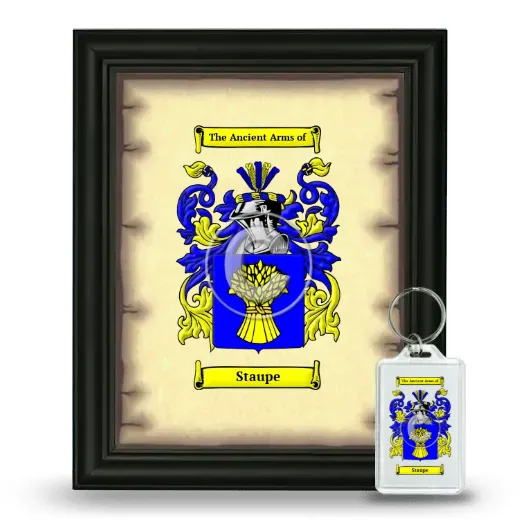 Staupe Framed Coat of Arms and Keychain - Black