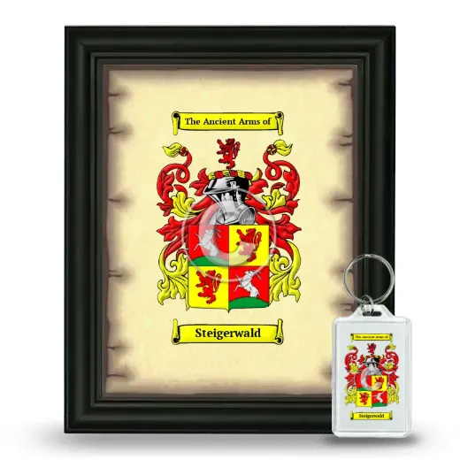 Steigerwald Framed Coat of Arms and Keychain - Black