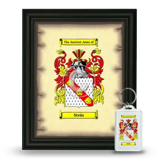 Stein Framed Coat of Arms and Keychain - Black