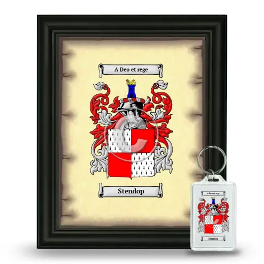 Stendop Framed Coat of Arms and Keychain - Black
